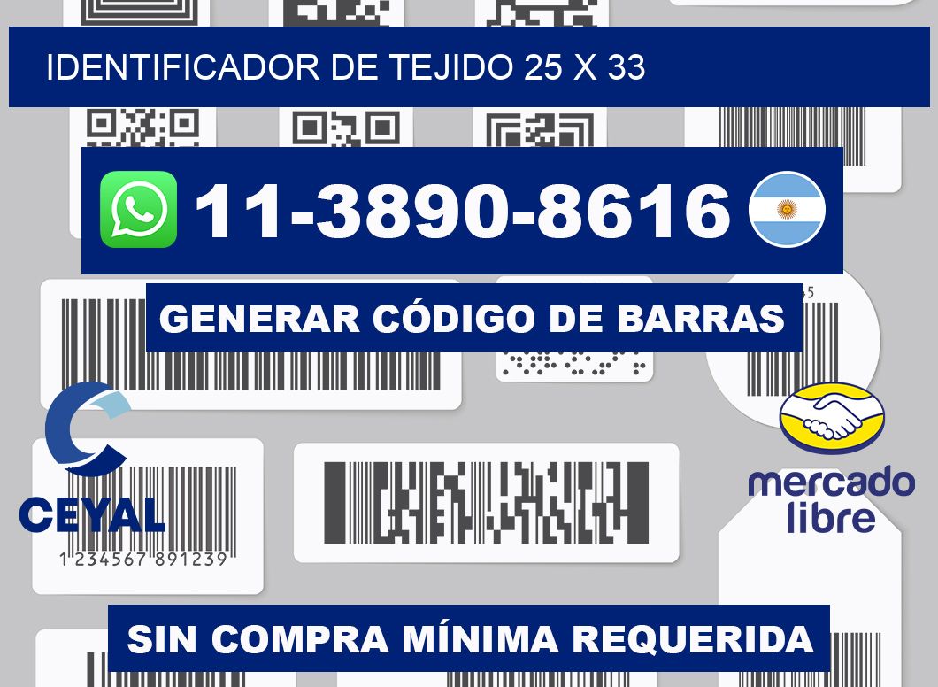 Identificador de tejido 25 x 33