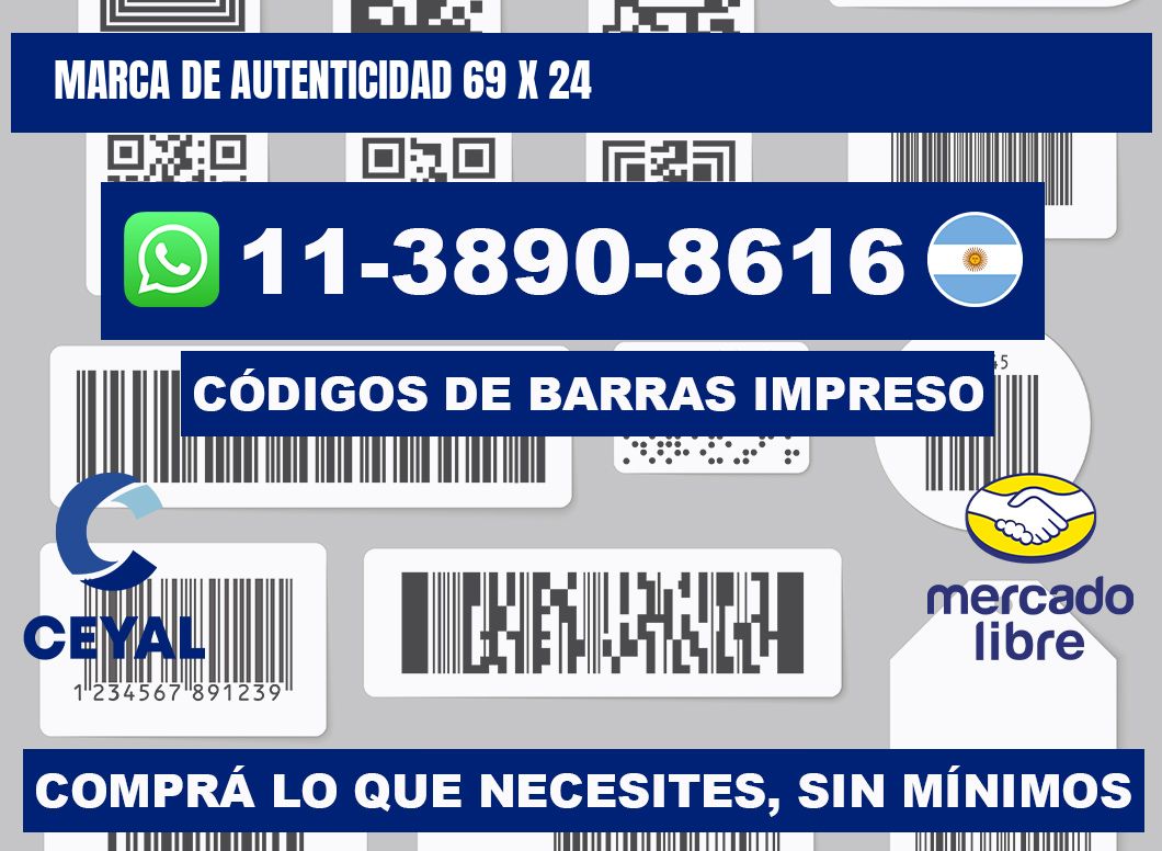 Marca de autenticidad 69 x 24