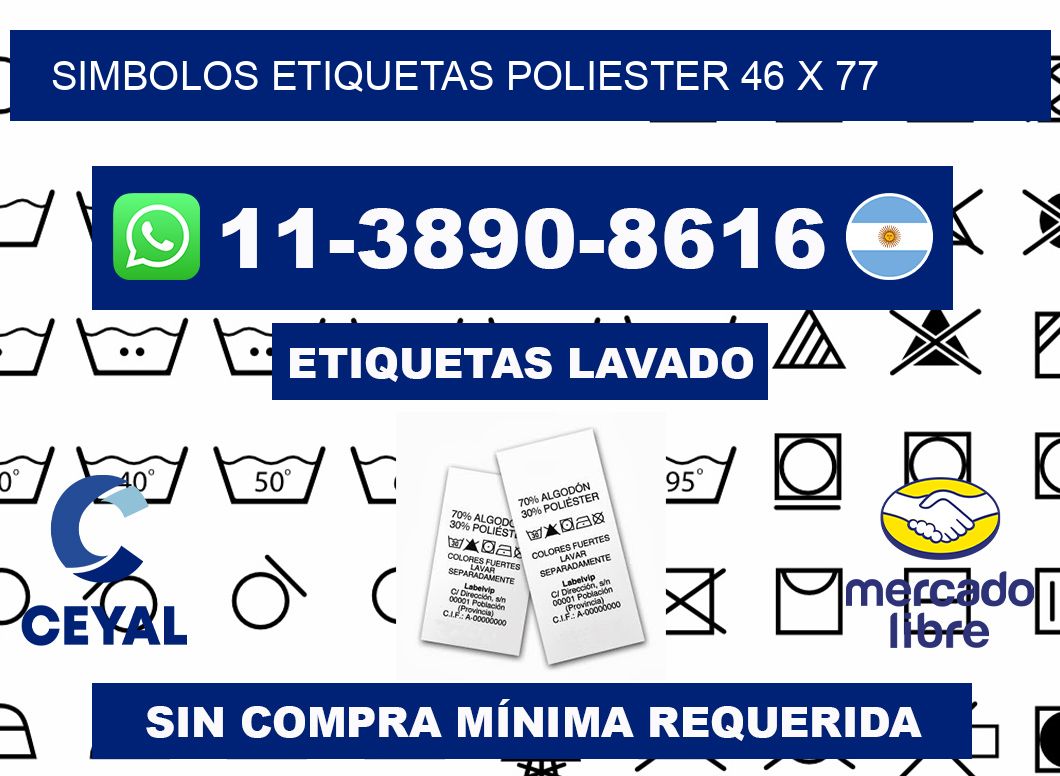 SIMBOLOS ETIQUETAS POLIESTER 46 x 77