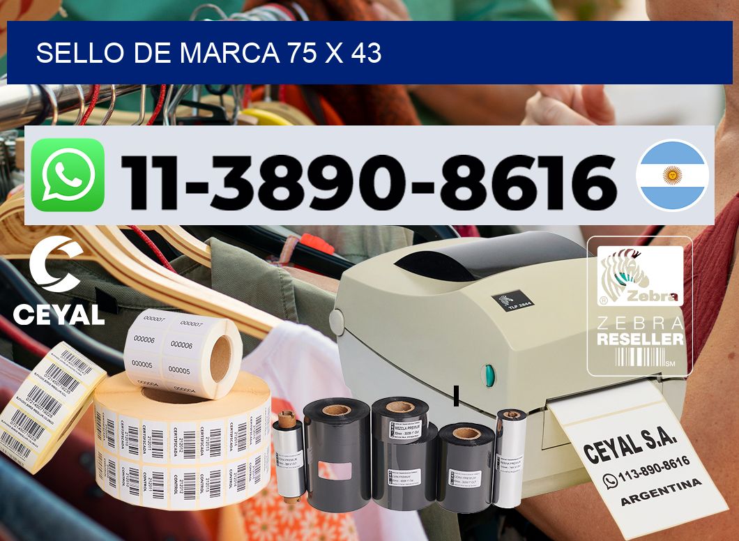 Sello de marca 75 x 43
