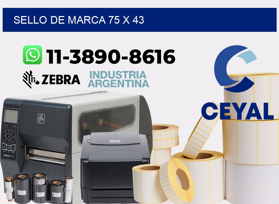 Sello de marca 75 x 43