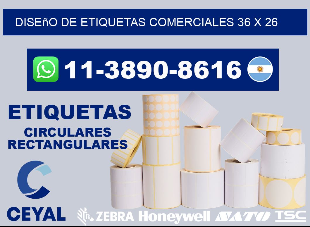diseño de etiquetas comerciales 36 x 26