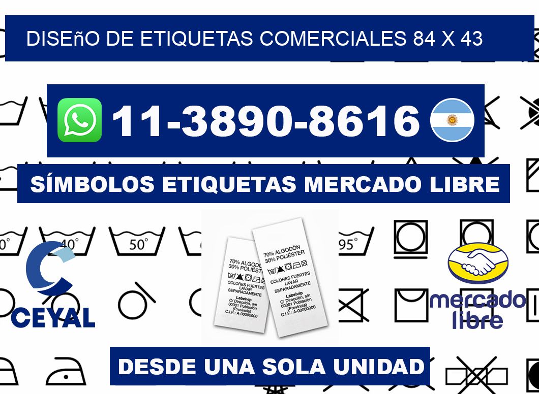diseño de etiquetas comerciales 84 x 43