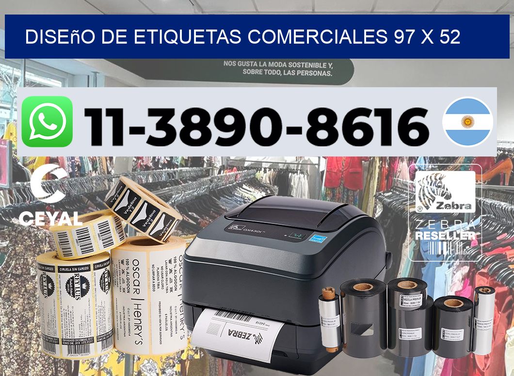 diseño de etiquetas comerciales 97 x 52