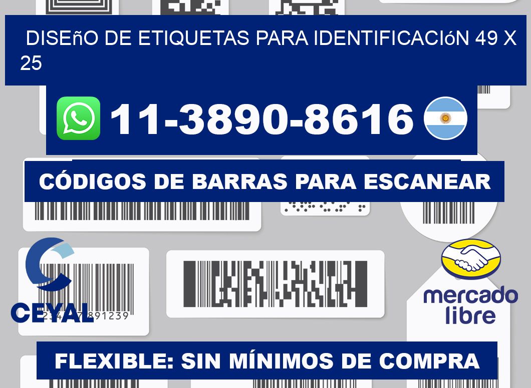 diseño de etiquetas para identificación 49 x 25