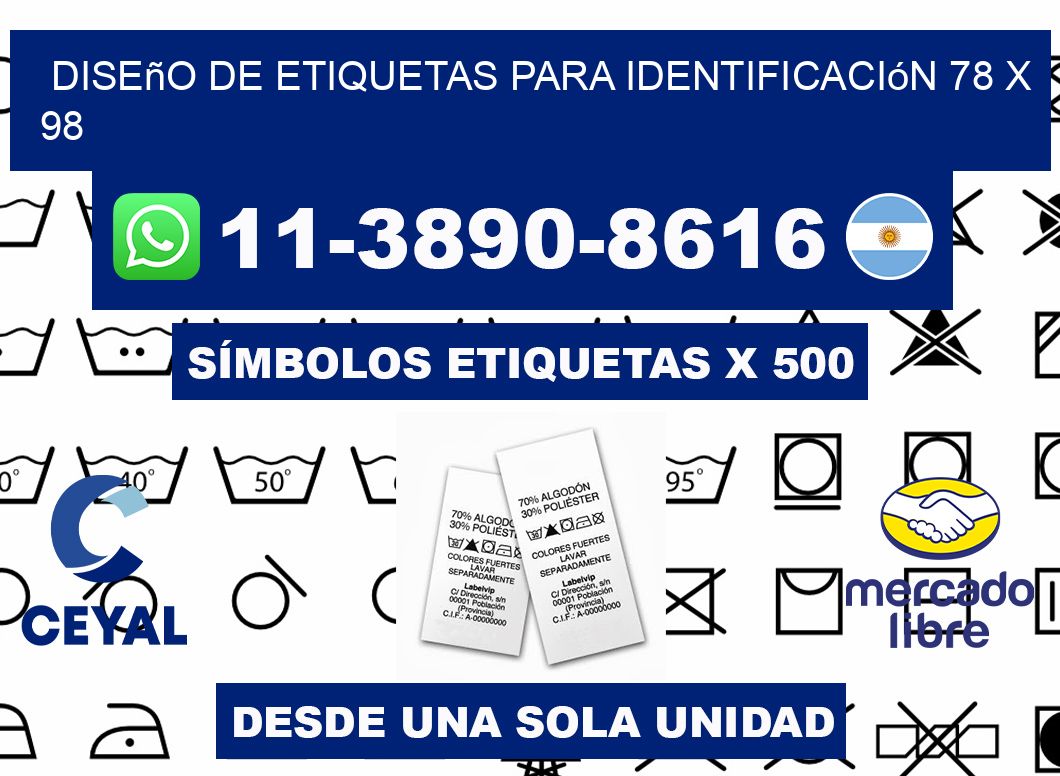 diseño de etiquetas para identificación 78 x 98
