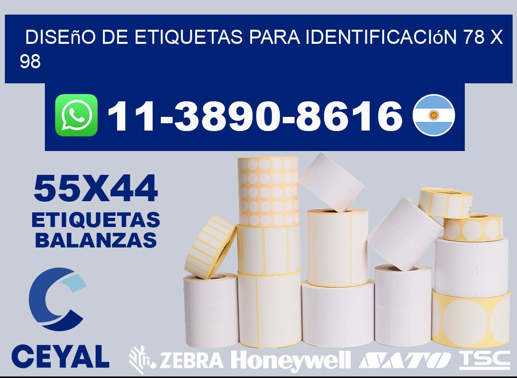 diseño de etiquetas para identificación 78 x 98