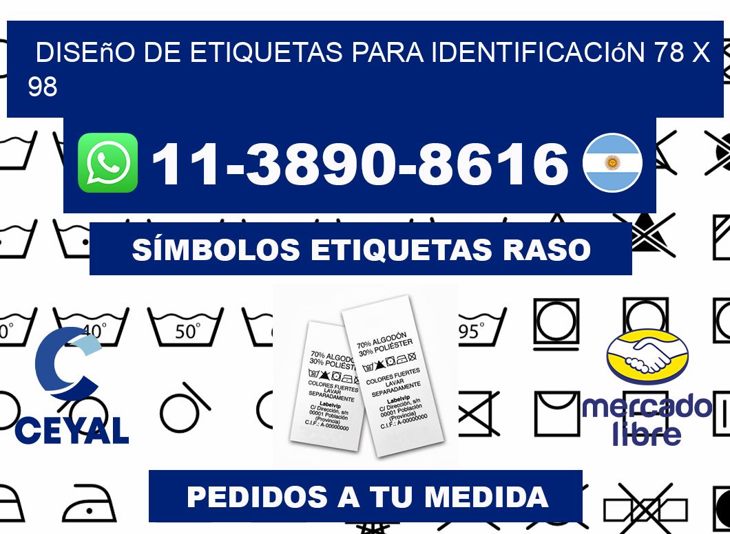 diseño de etiquetas para identificación 78 x 98