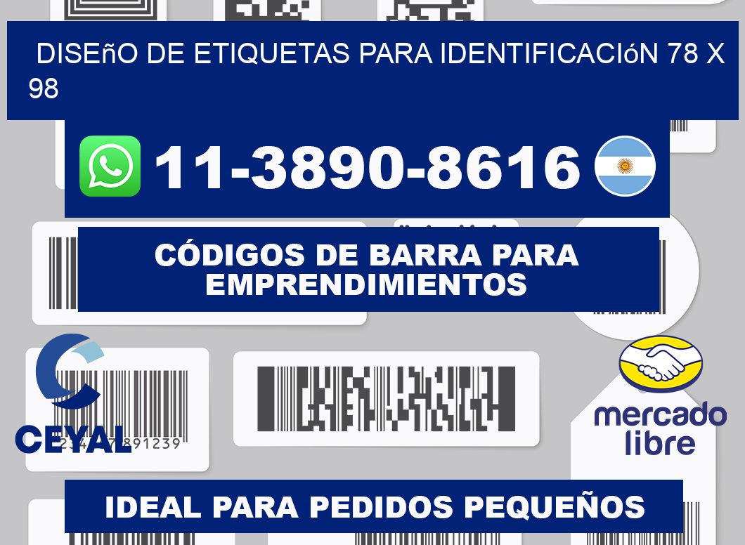 diseño de etiquetas para identificación 78 x 98