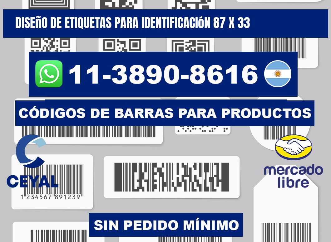 diseño de etiquetas para identificación 87 x 33