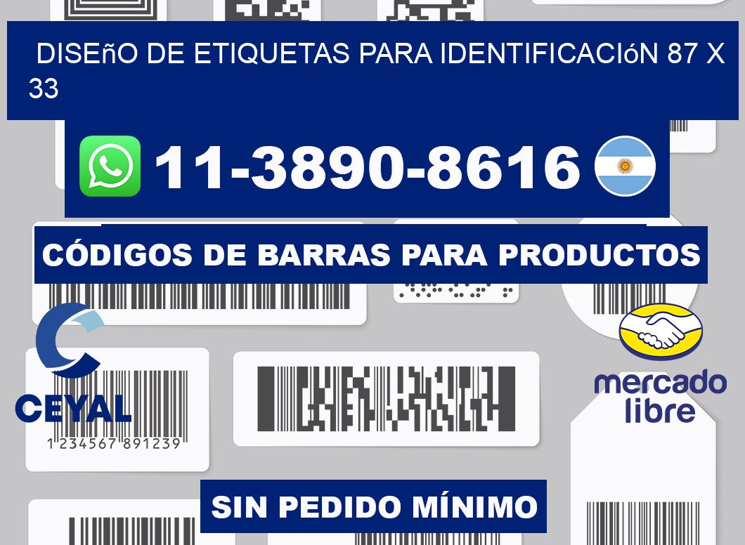 diseño de etiquetas para identificación 87 x 33