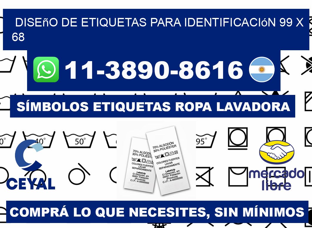 diseño de etiquetas para identificación 99 x 68