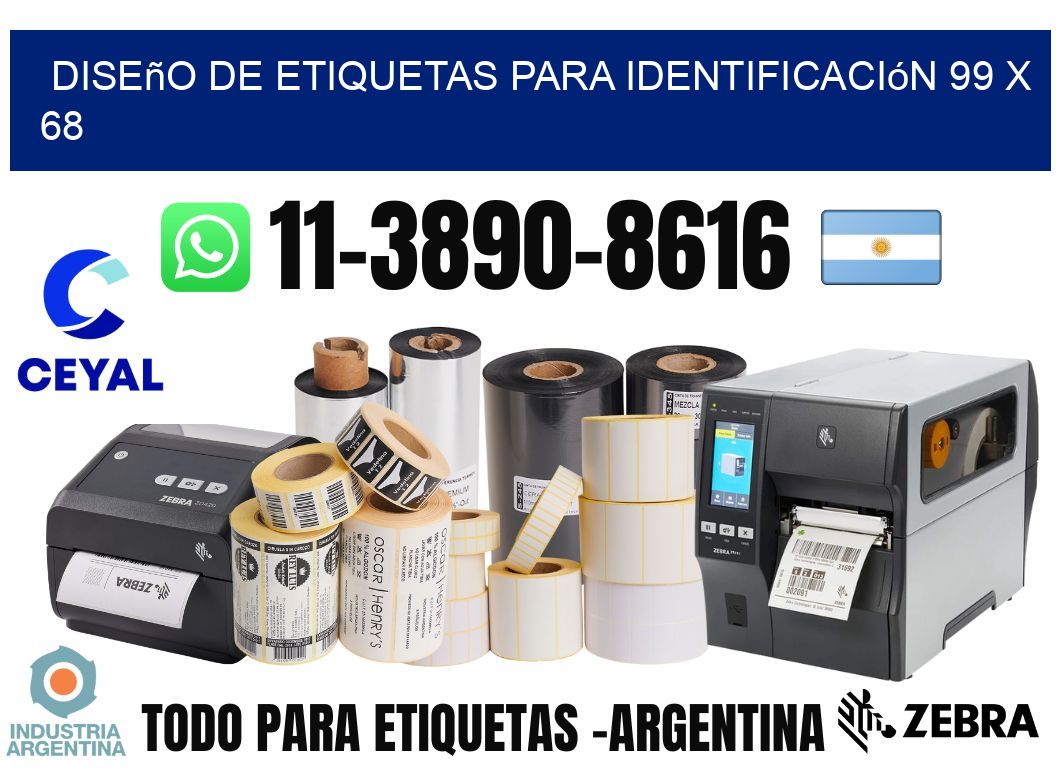 diseño de etiquetas para identificación 99 x 68