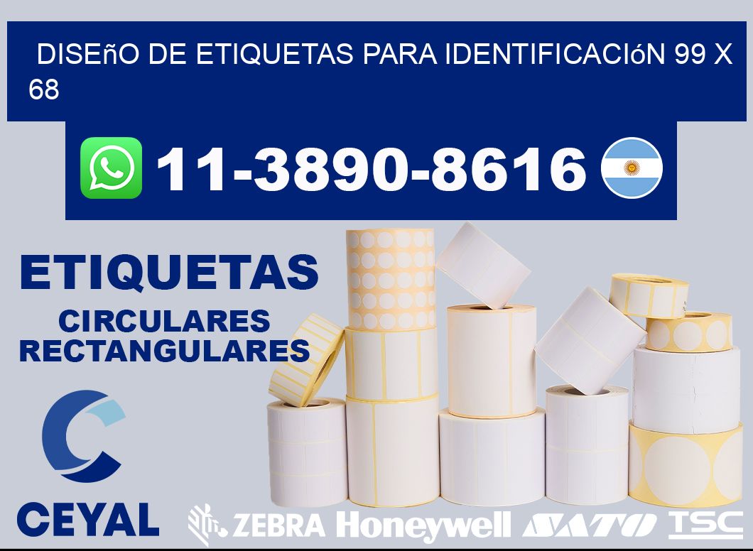diseño de etiquetas para identificación 99 x 68