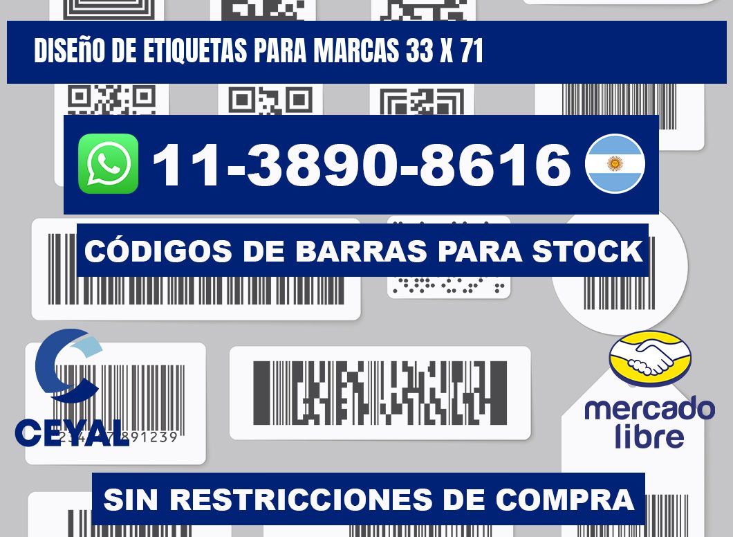 diseño de etiquetas para marcas 33 x 71