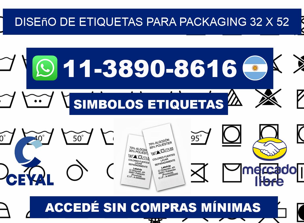 diseño de etiquetas para packaging 32 x 52