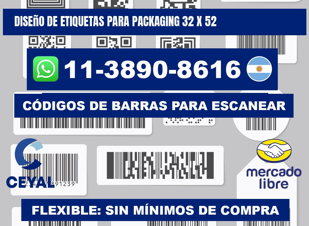 diseño de etiquetas para packaging 32 x 52