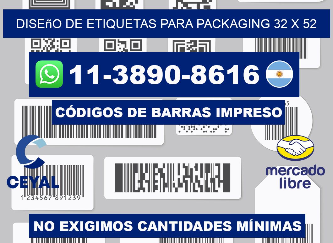 diseño de etiquetas para packaging 32 x 52