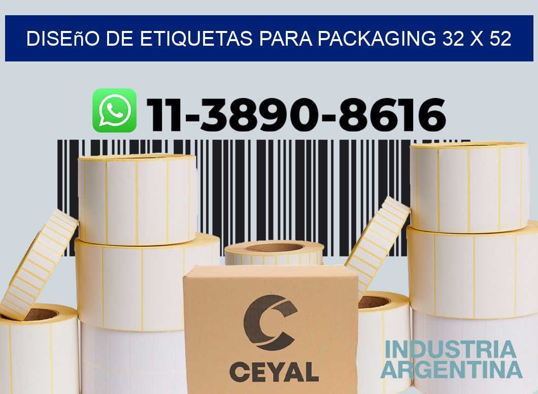 diseño de etiquetas para packaging 32 x 52