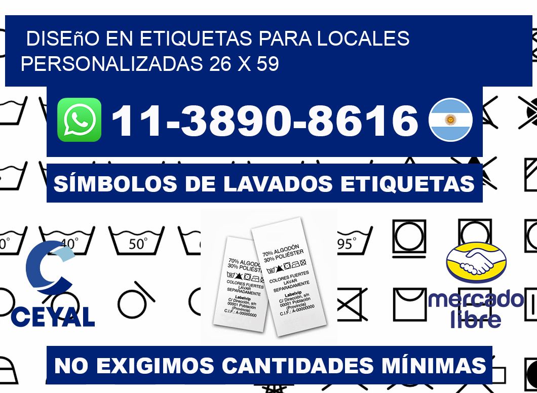 diseño en etiquetas para locales personalizadas 26 x 59