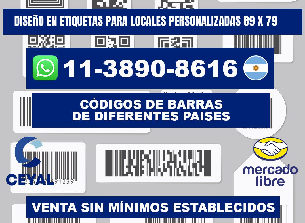 diseño en etiquetas para locales personalizadas 89 x 79