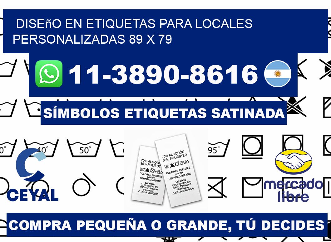 diseño en etiquetas para locales personalizadas 89 x 79