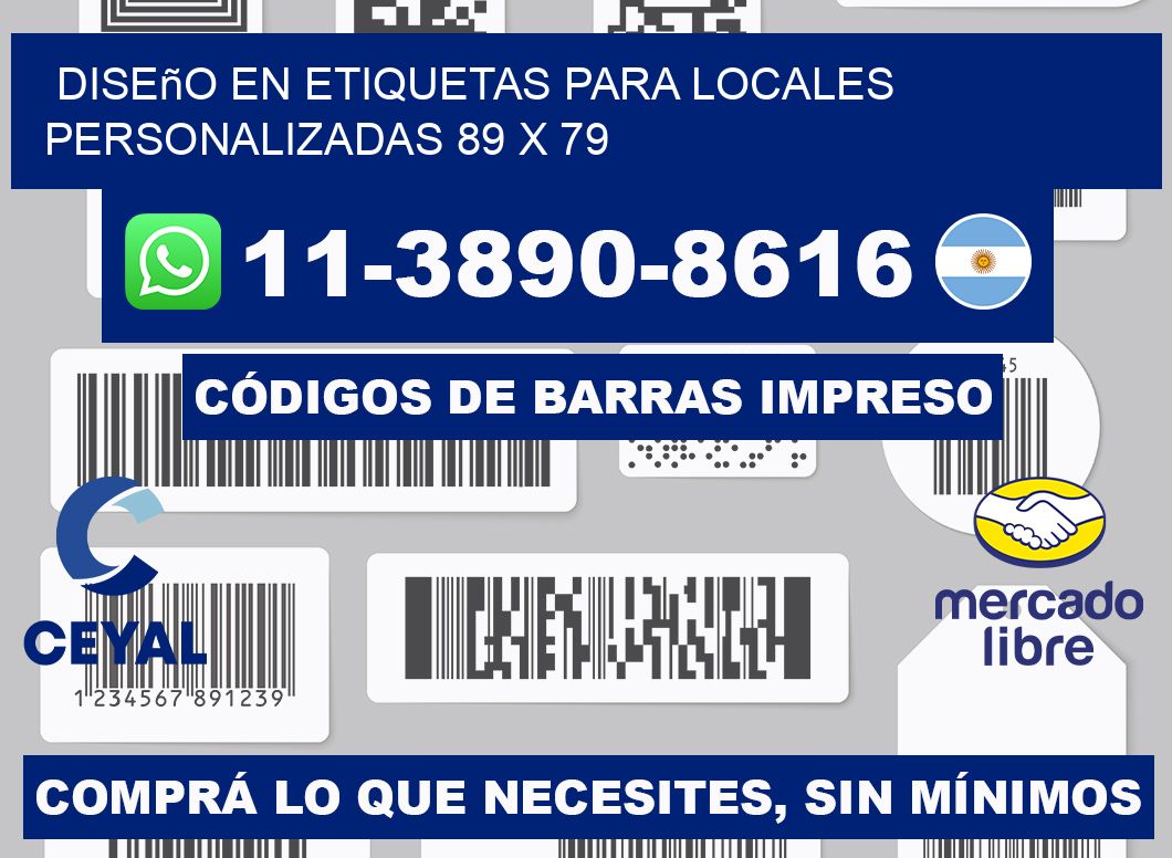 diseño en etiquetas para locales personalizadas 89 x 79