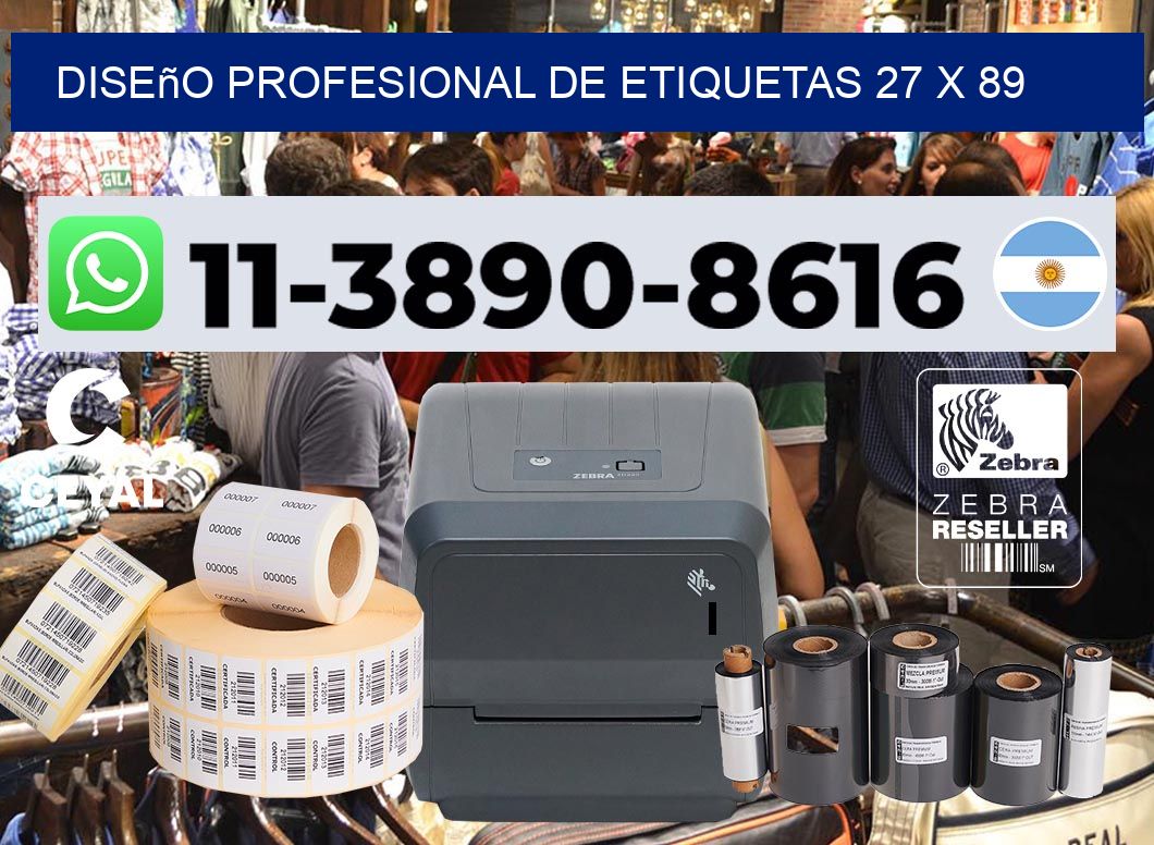 diseño profesional de etiquetas 27 x 89