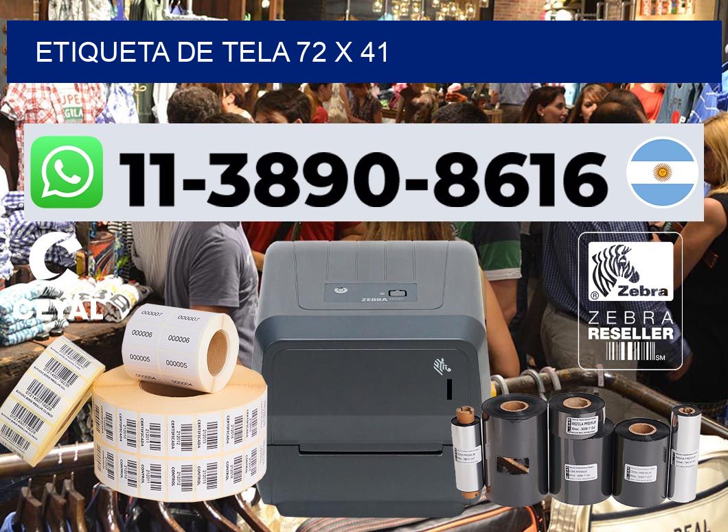 etiqueta de tela 72 x 41