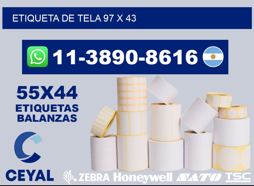 etiqueta de tela 97 x 43