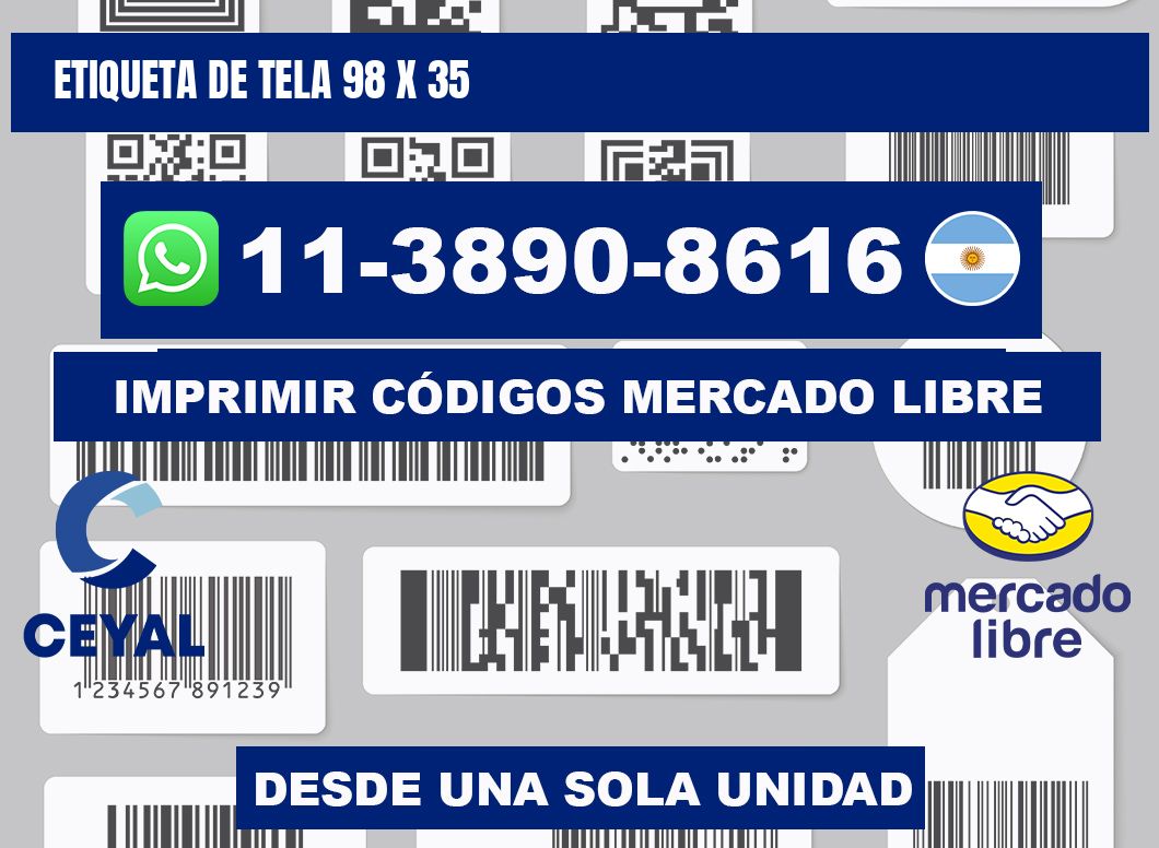 etiqueta de tela 98 x 35