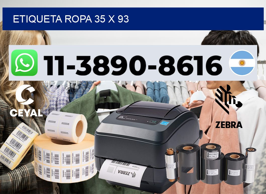 etiqueta ropa 35 x 93