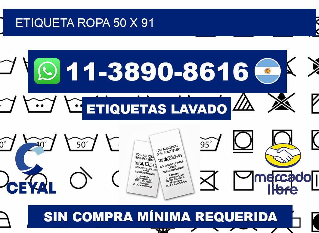 etiqueta ropa 50 x 91
