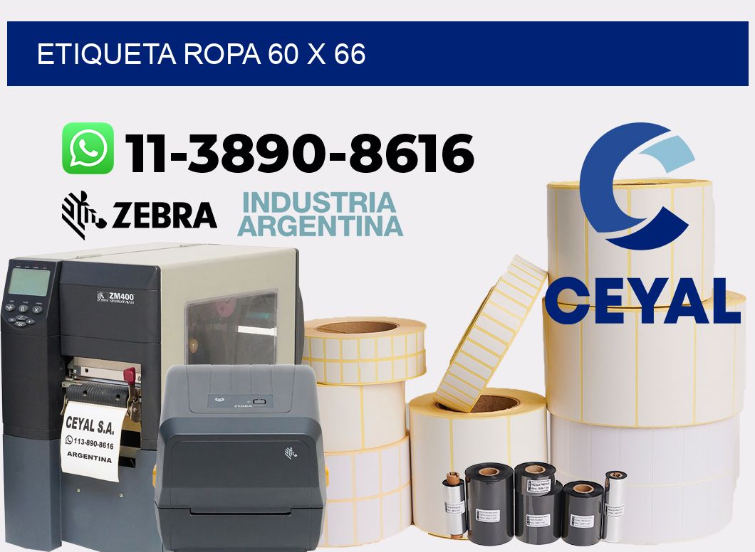etiqueta ropa 60 x 66