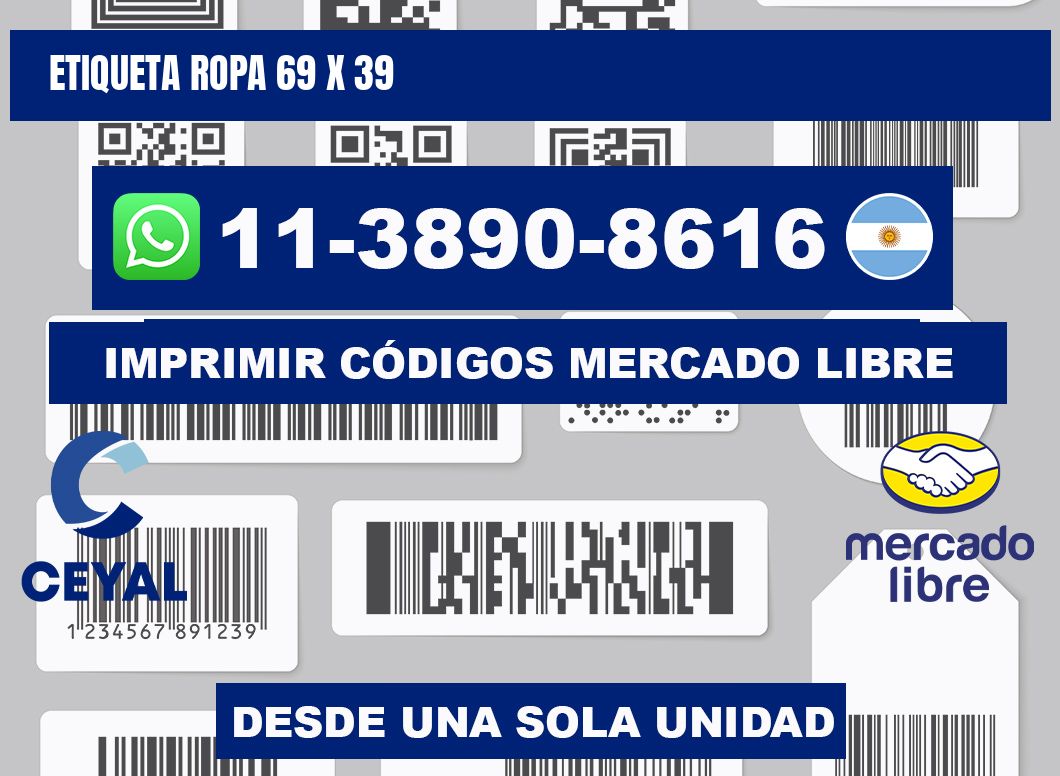 etiqueta ropa 69 x 39