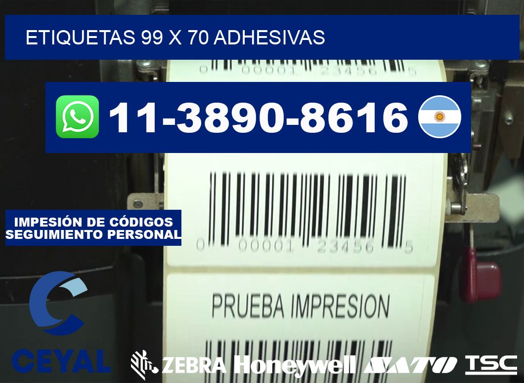 etiquetas 99 x 70 adhesivas