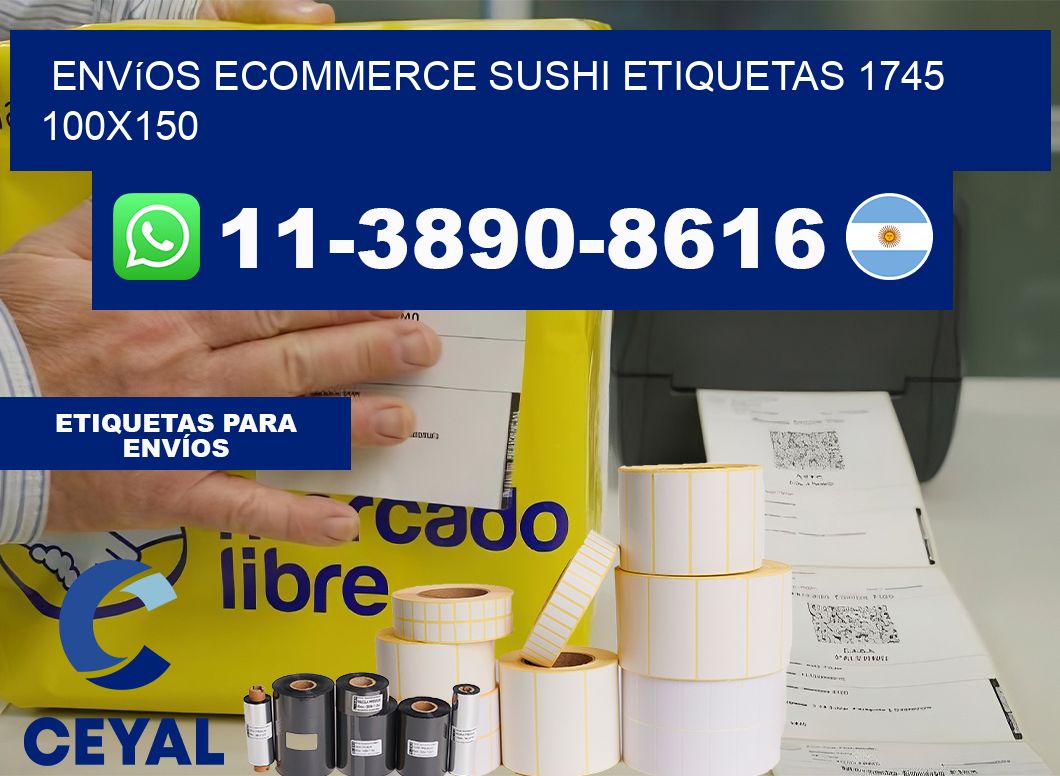 Envíos Ecommerce sushi etiquetas 1745 100×150