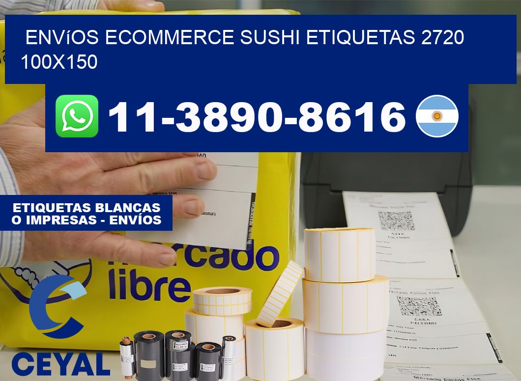 Envíos Ecommerce sushi etiquetas 2720 100×150