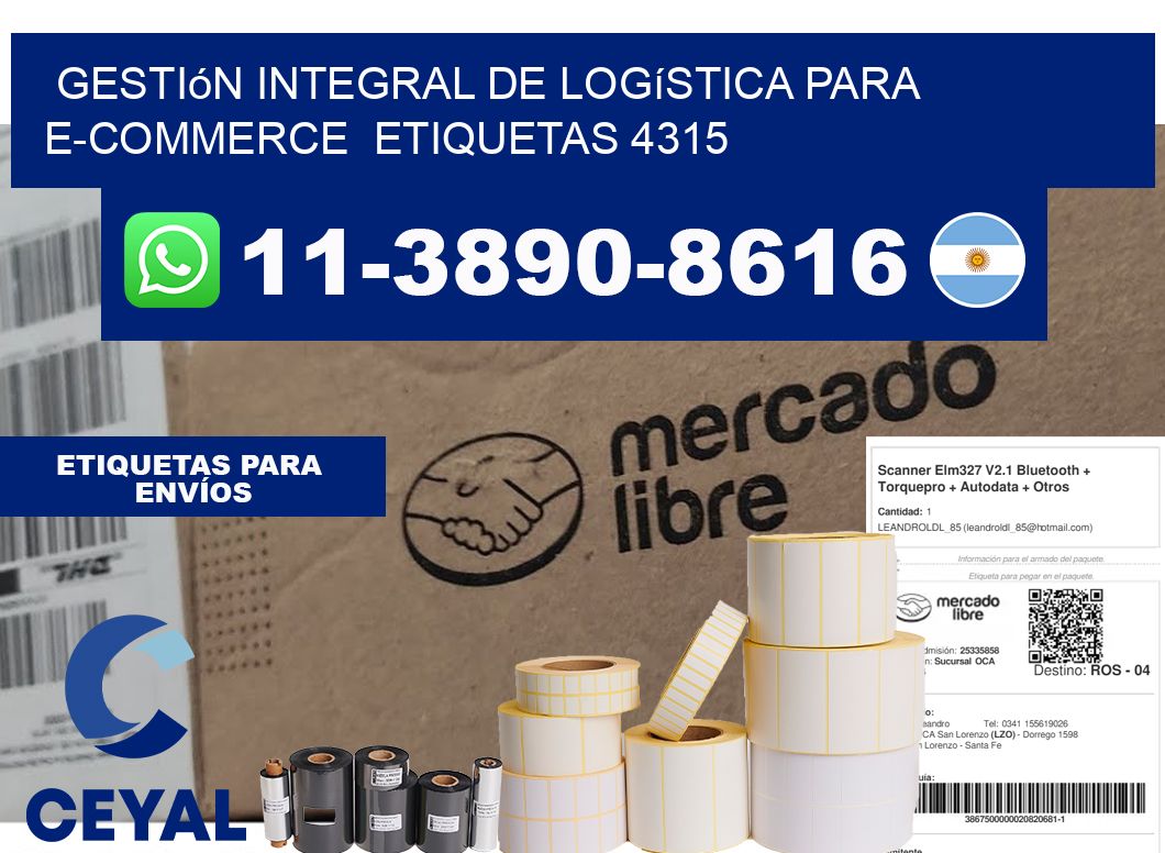Gestión integral de logística para e-commerce etiquetas 4315