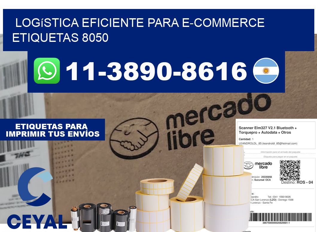 Logística eficiente para e-commerce  etiquetas 8050