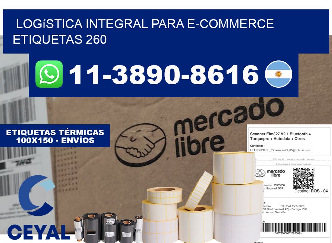 Logística integral para e-commerce  etiquetas 260