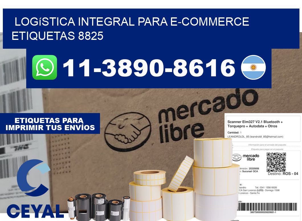 Logística integral para e-commerce  etiquetas 8825