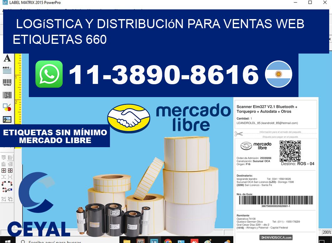 Logística y distribución para ventas web  etiquetas 660