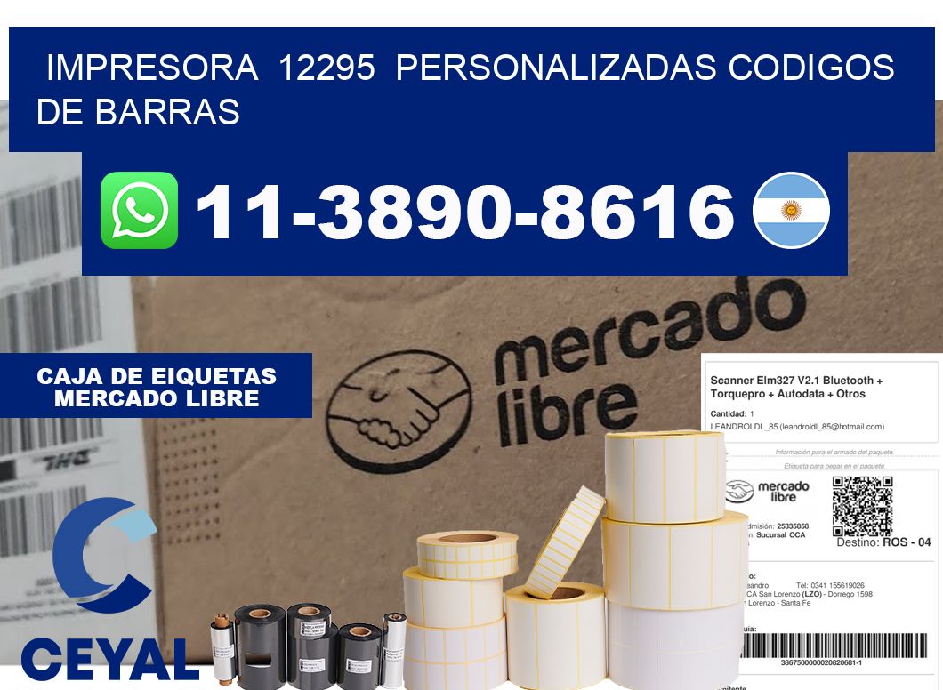 impresora 12295 personalizadas codigos de barras