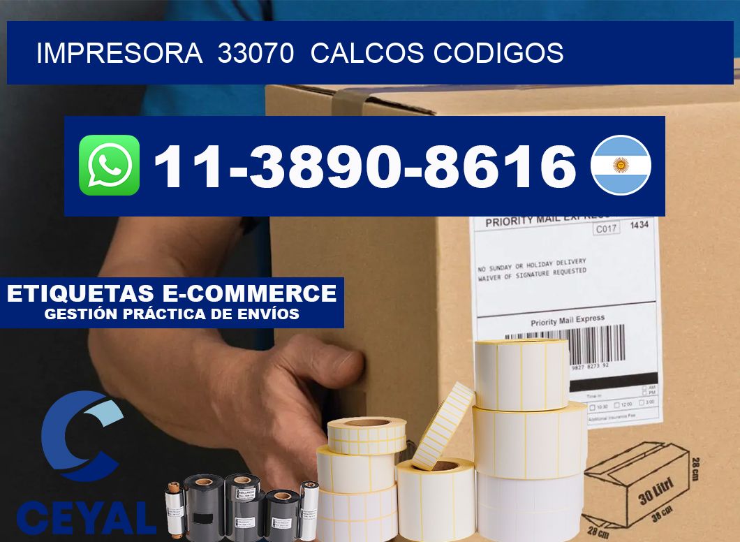 impresora  33070  calcos codigos
