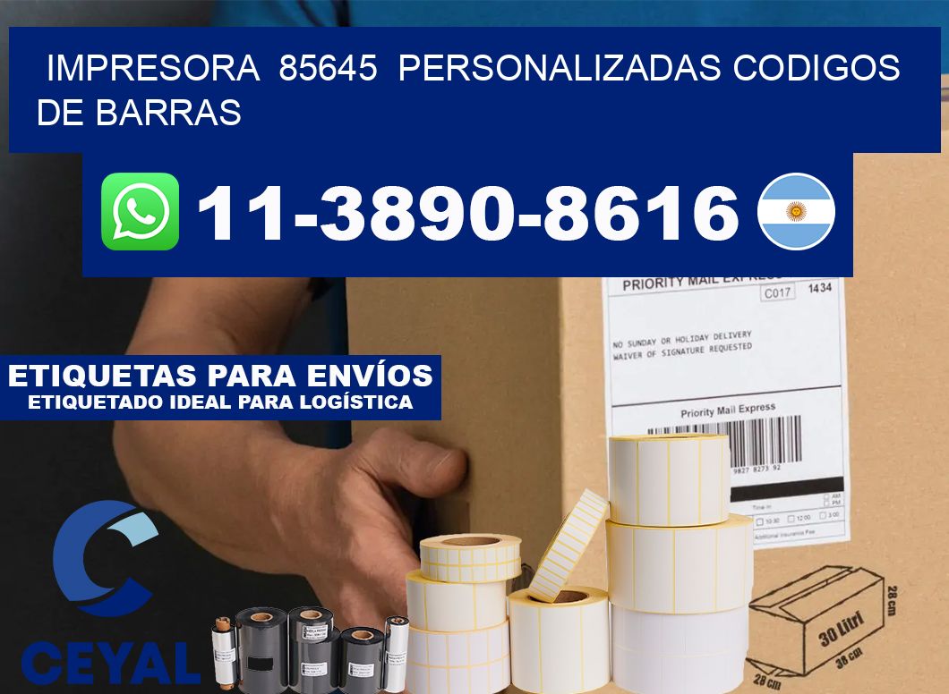 impresora 85645 personalizadas codigos de barras