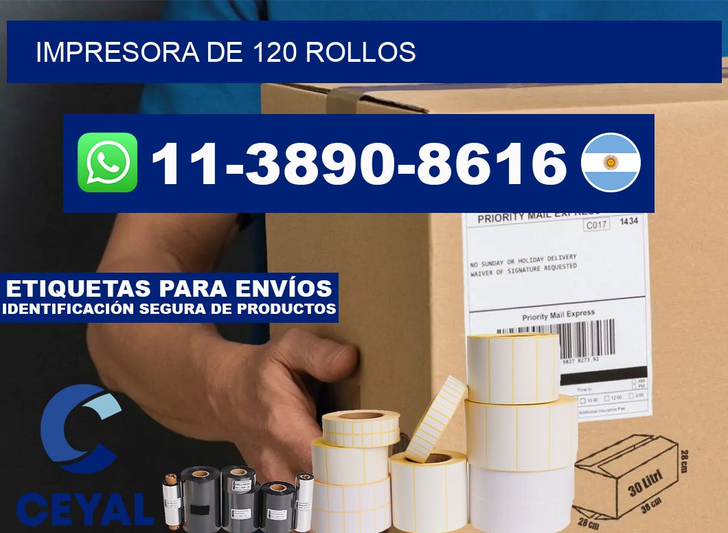 impresora de 120 rollos