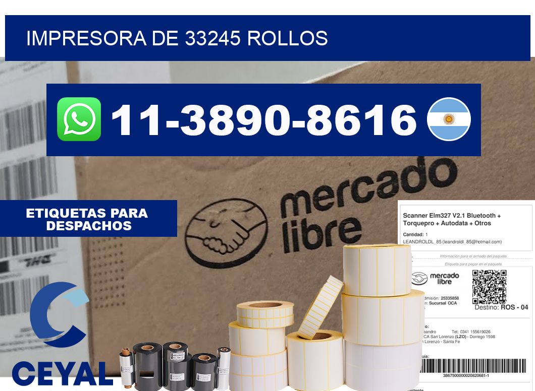 impresora de 33245 rollos