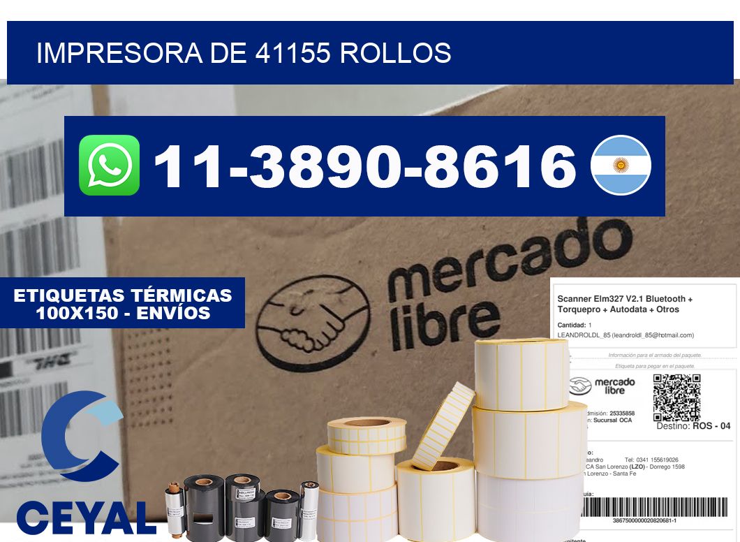 impresora de 41155 rollos