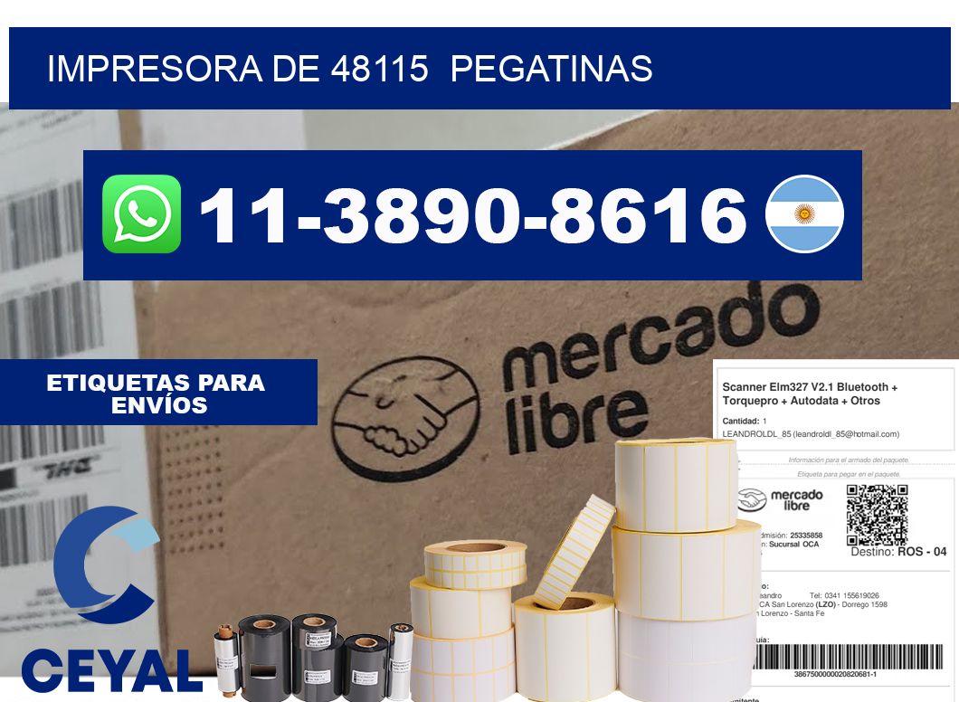 impresora de 48115 pegatinas